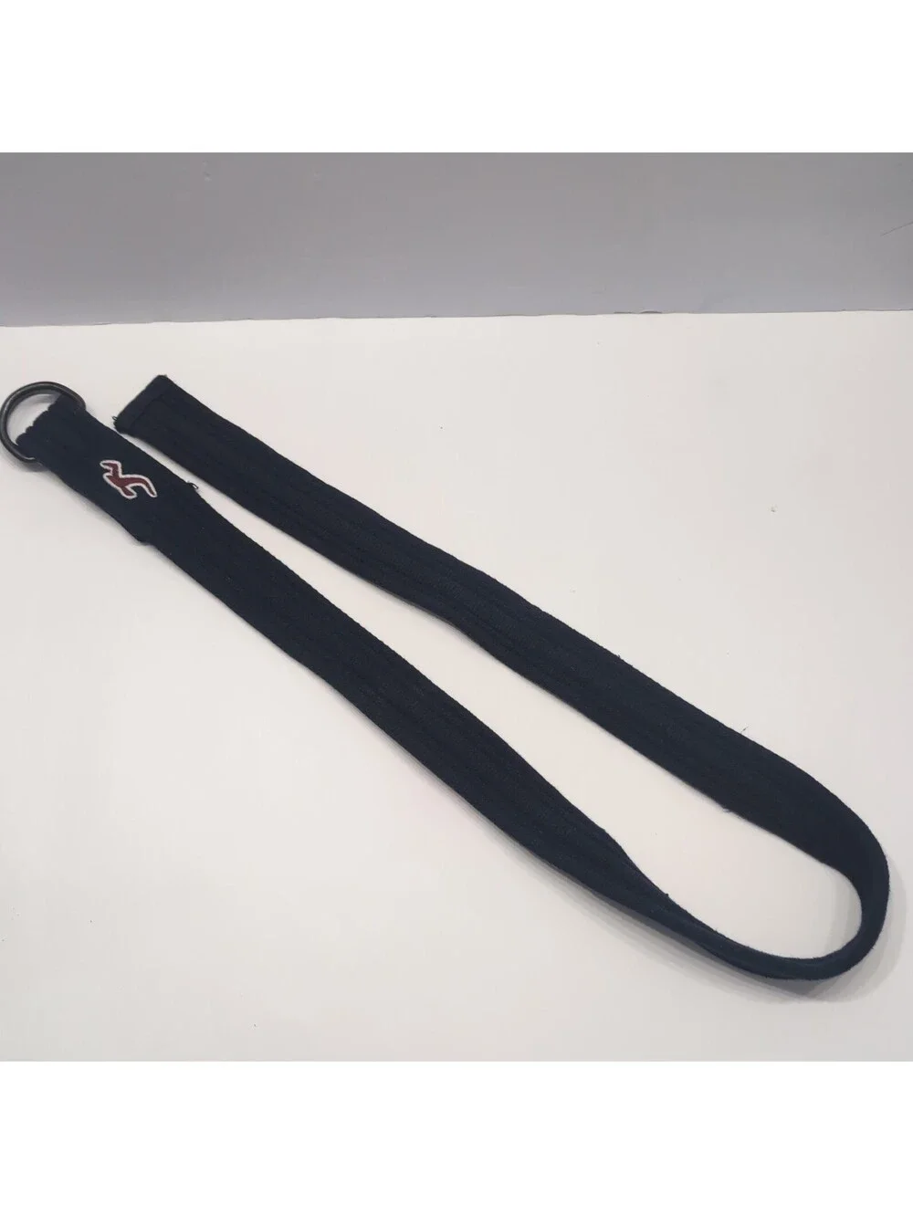 Y2K Hollister Cloth Belt Double D Ring Navy  Blue Red Bird L/XL 48